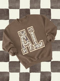 Alabama Varsity Camo Print Graphic Crewneck Sweatshirt